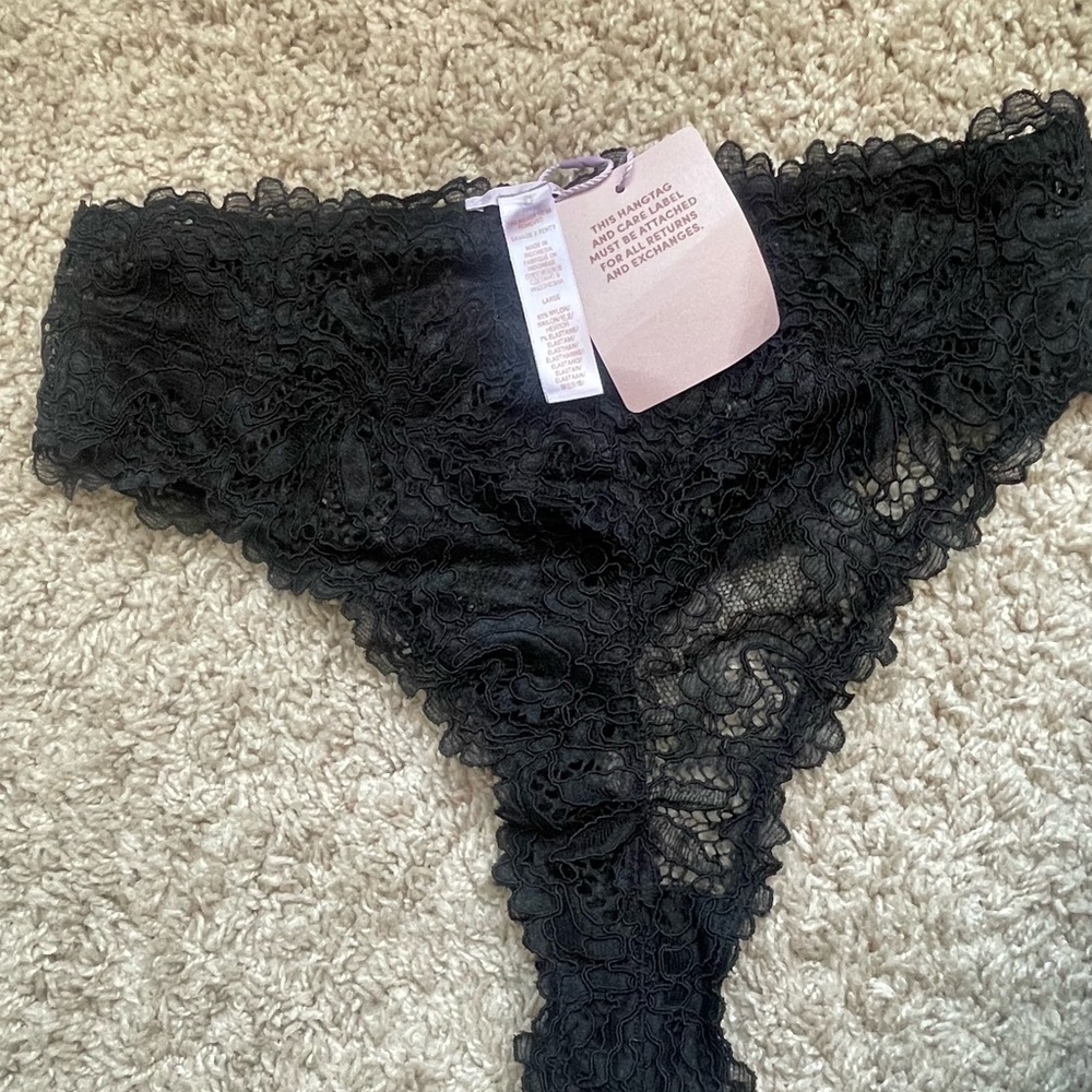 Savage X Fenty Black Lace Panties